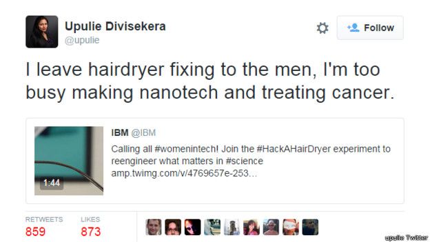 Tuit en contra de la campaña de IBM