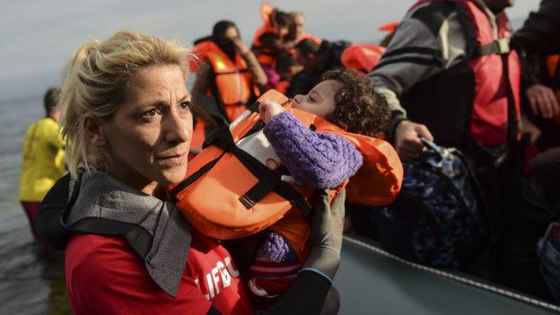 Migrante en el mediterraneo