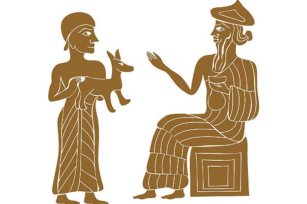 Enlil, dios del viento, recibe un animal de regalo