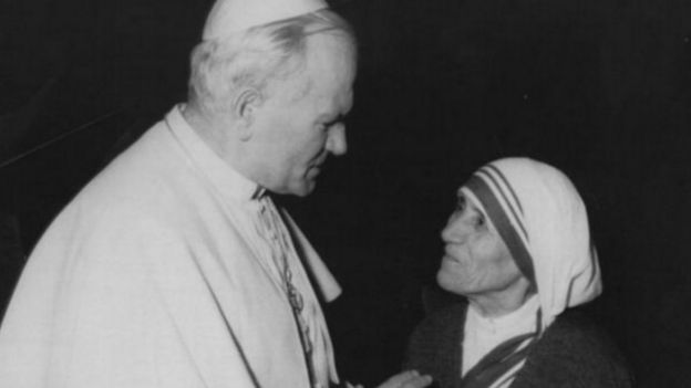 Mẹ Teresa và Đức giáo Hoàng Gioan Phaolo II