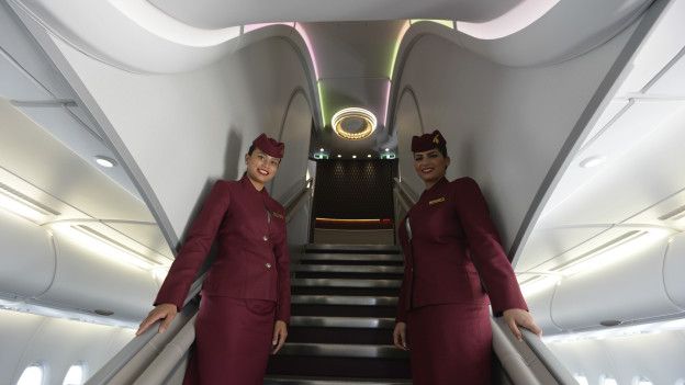 Azafatas de Qatar Airways.