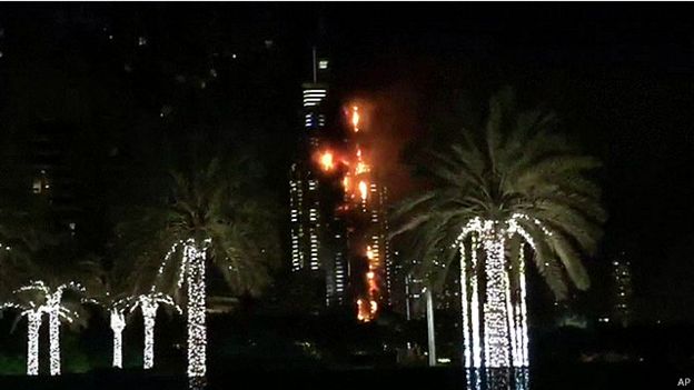 Perayaan Malam Tahun Baru Hotel di Dubai Terbakar