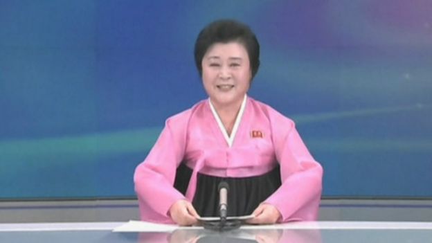 Presentadora de televisión de Corea del Norte