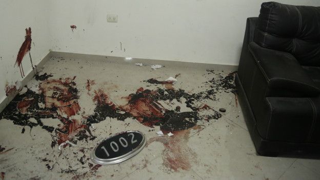 Rastros de sangre en el apartamento de El Chapo