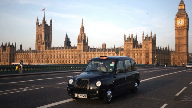 Черное такси в Лондоне