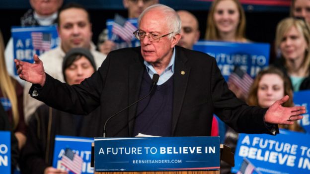 Un futuro por el que creer, el lema de Sanders.