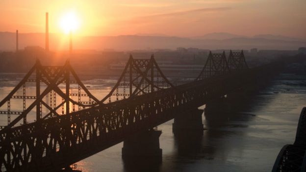 Sông Yalu ở biên giới giữa Bắc Hàn và Trung Quốc