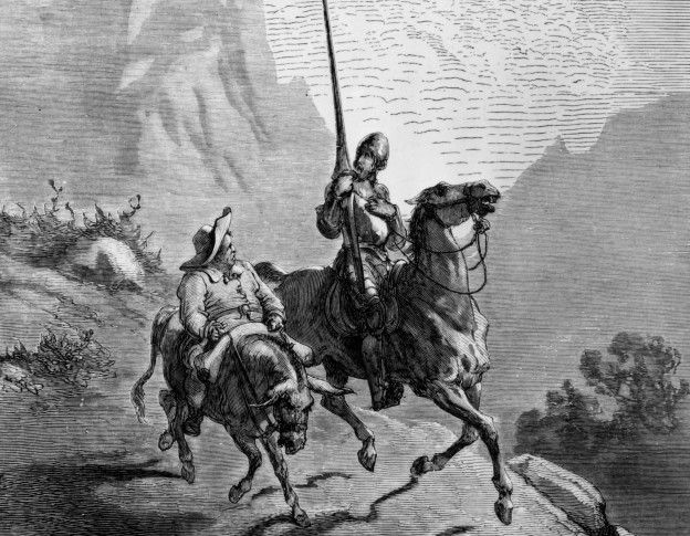 Ilustración de Don Quijote y Sancho Panza