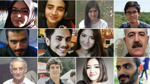 Imagen de las víctimas del ataque del domingo 13 de marzo en Ankara.