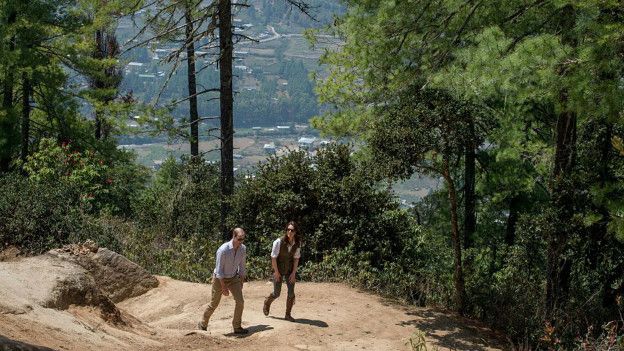 El príncipe William y Kate en Bután