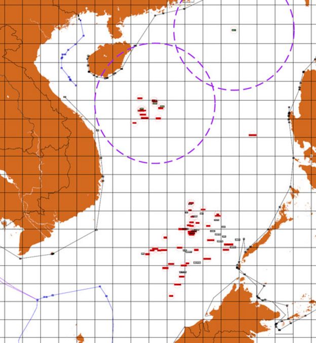 Bản đồ Biển Đông của tác giả Dương Danh Huy