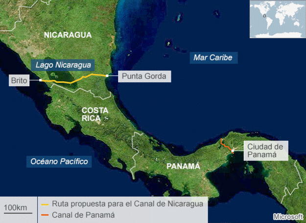 Ruta del Canal de Nicaragua