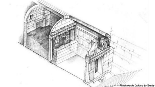 Diseño del interior de la tumba
