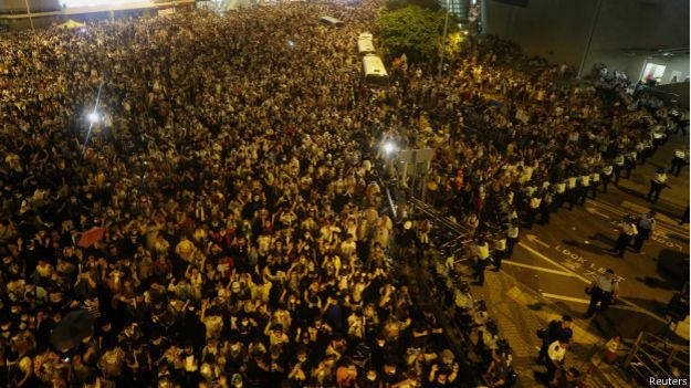 Protesto em Hong Kong (Foto Reuters)