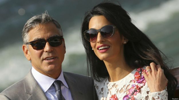 Джордж Клуни с женой