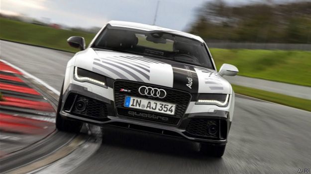 El modelo RS7 de Audi que rompió el récord de velocidad para un auto sin conductor