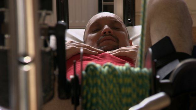 Mr Fidyka undergoes five hours of physiotherapy a day - via www.bbc.co.uk/news/health-29645760 Mr Fidyka undergoing spinal physiotherapy