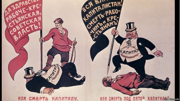 Репродукция плаката В.Дени "Или смерть капиталу, или смерть под пятой капитала"
