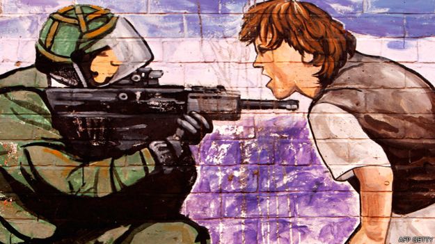Pintura en un muro en Belfast