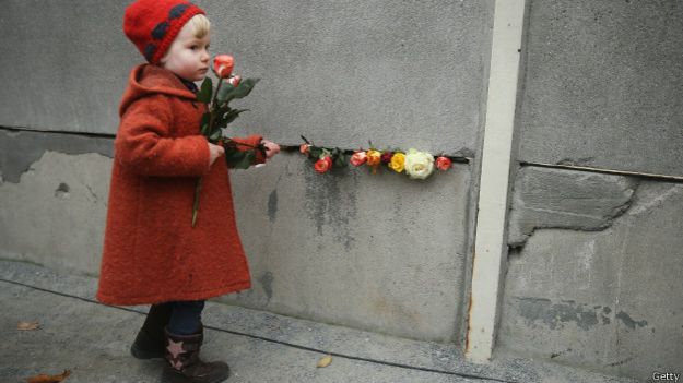 Ребенок у Берлинской стены