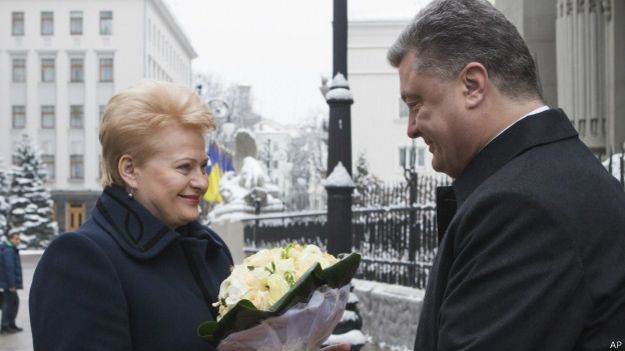 Грибаускайте и Порошенко
