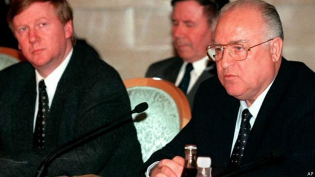 Борис Немцов и Виктор Черномырдин 