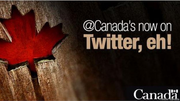 Imagen de inauguración de la cuenta de Twitter de Canadá.
