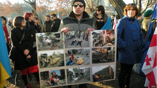 Проукраинский митинг в Тбилиси в декабре 2014 г.