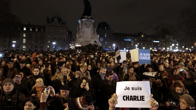 Manifestaciones en repudio al ataque en contra de Charlie Hebdo