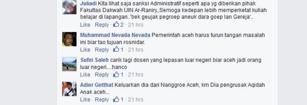 komentar di Facebook