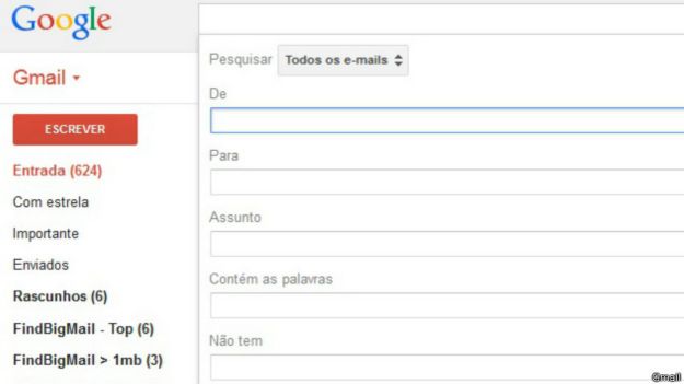 Página do Gmail