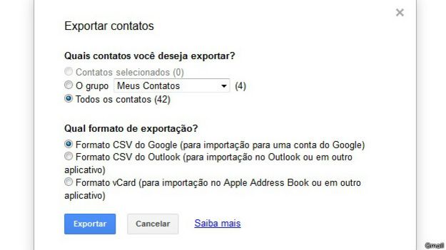Página do Gmail