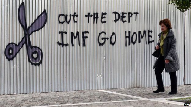 La deuda en graffitis