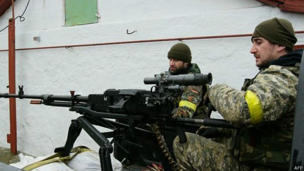 Украинские солдаты в Мариуполе