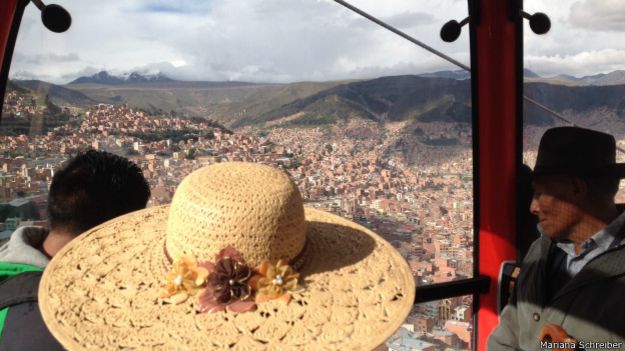 Teleférico que liga El Alto a La Paz | Foto: Mariana Schreiber