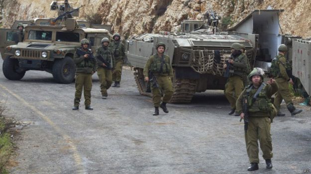 Израильские войска на ливанской границе