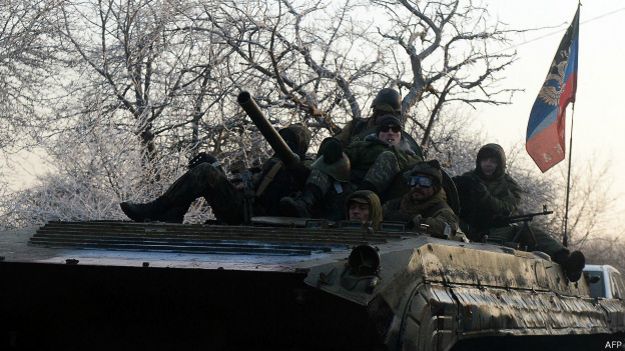 Пророссийские сепаратисты в Углегорске