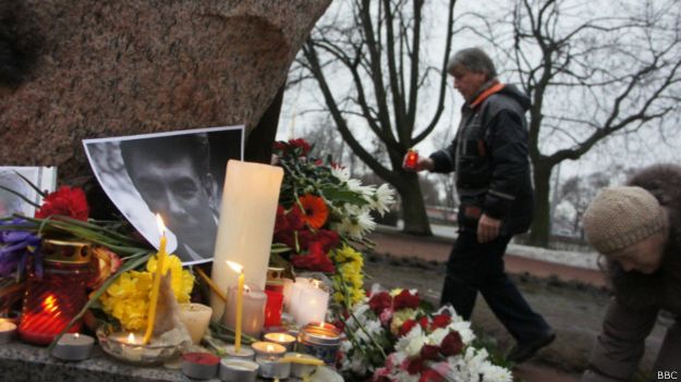 Акция памяти Бориса Немцова в Петербурге 