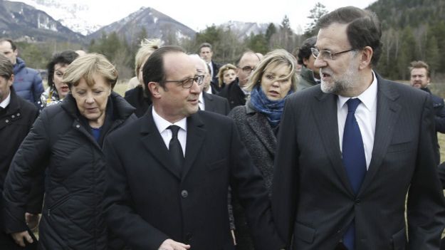 Merkel, Hollande y Rajoy