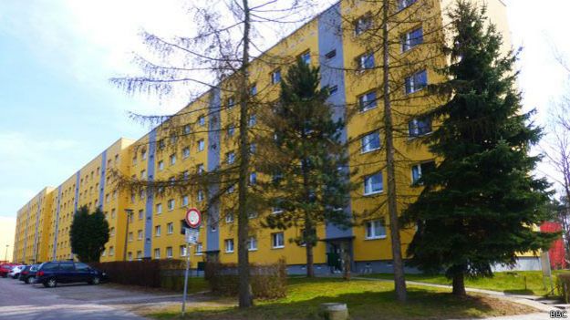 El edificio de apartamentos donde vivía la familia Putin en Dresde