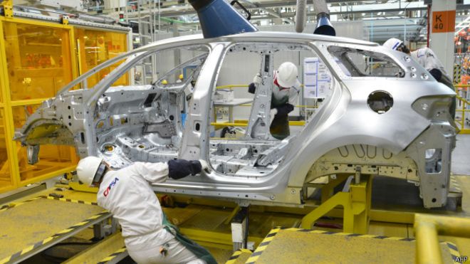 Fábrica de autos en China