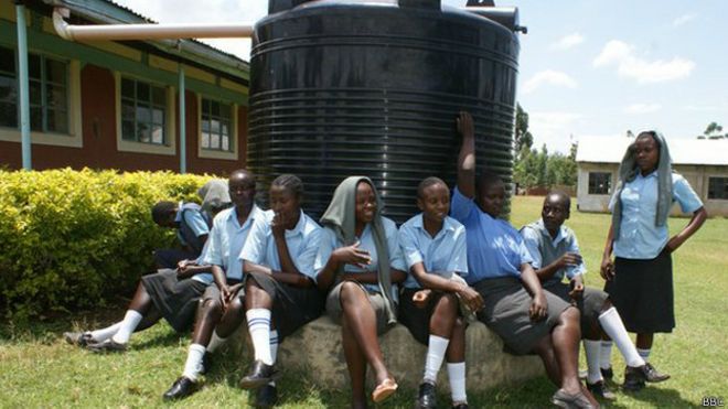 Kenyan girls at school