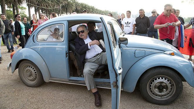 Mujica y su auto
