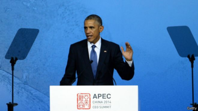 美國總統奧巴馬在北京（10/11/2014）