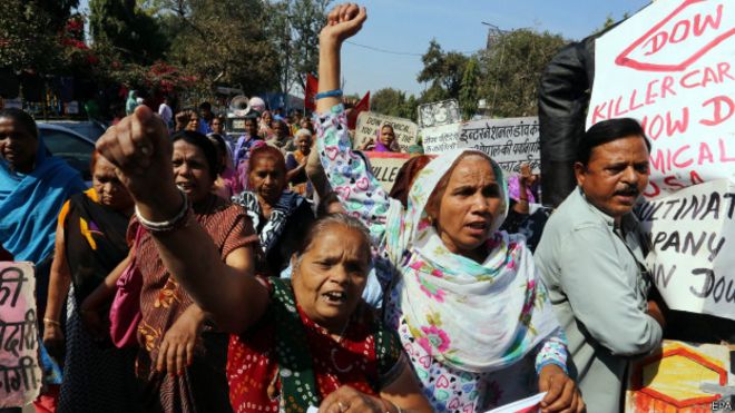 Afectados por la tragedia de Bhopal