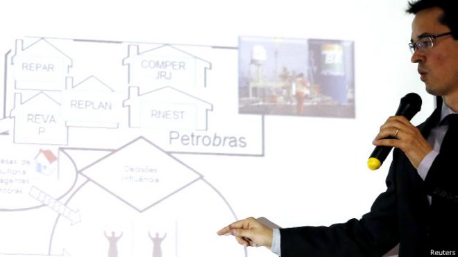 O procurador Deltan Dallagnol detalha, em coletiva, como o MPF crê que funcionou o esquema de corrupção na Petrobras (Reuters)