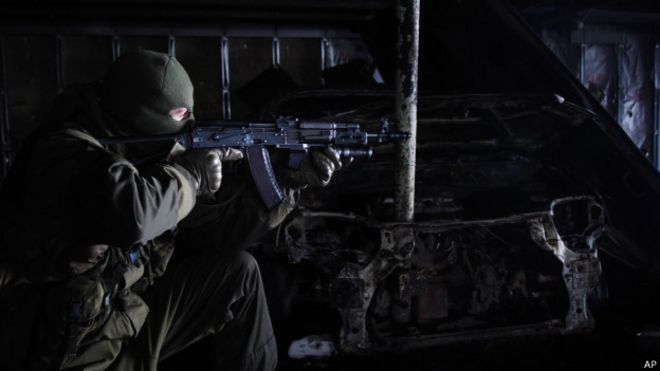 Сепаратист под Донецком