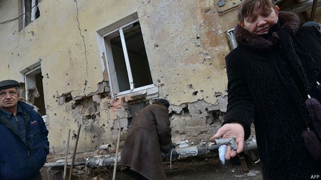 Женщина в Донецке