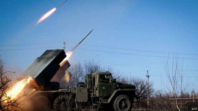 Сепаратисты ведут ракетный обстрел Дебальцева