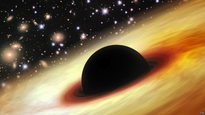 Representação artística de buraco negro (Foto: PA)